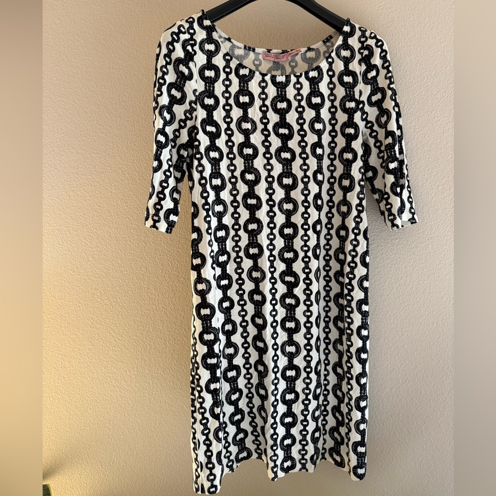 Juicy Couture Tunics Dress Black and White Patterned Dress sz P